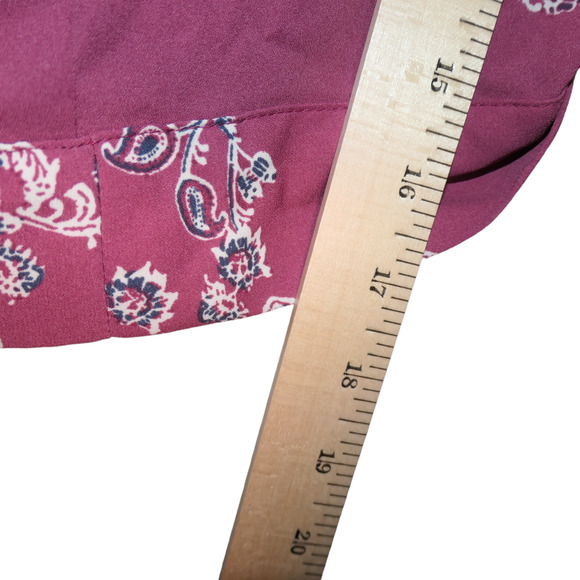 NEW Torrid Tunic Blouse Women Size 4X Deep Purplish Pink Floral Pockets Boho - Picture 10 of 10